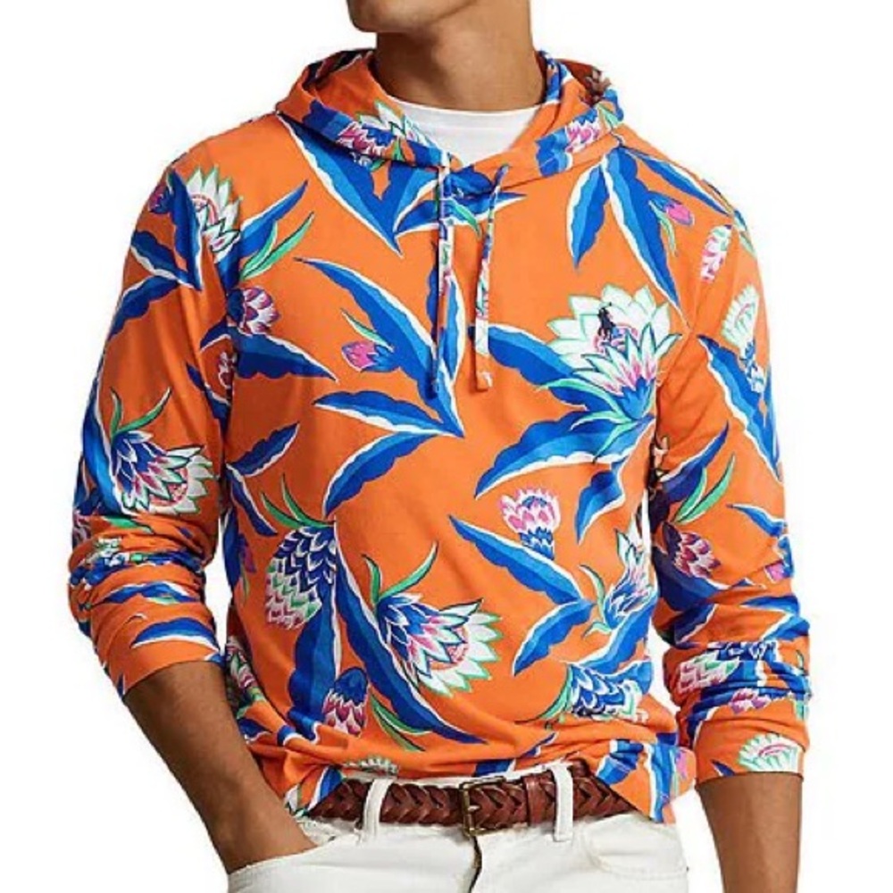 | SOLD | Polo Ralph Lauren Floral Print Long Sleeve Hoodie T-Shirt